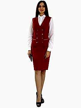 Костюм женский администратора: жилет на подкладе Ж-20-1, юбка Ю-9, блузка Б-16-2