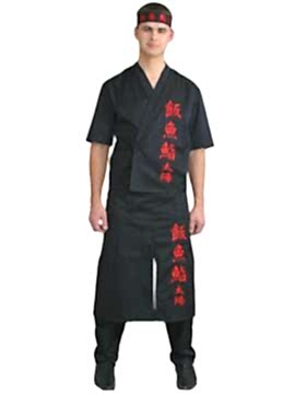 Костюм суши-повара мужской: китель КП-23-1, брюки БРМ-1-1, фартук Ф-30