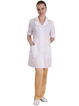 Халат медицинский женский для медсестры укороченный ХЖУ-1-13