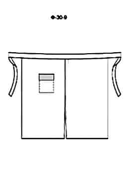 Фартук без нагрудника модель Ф-30-9