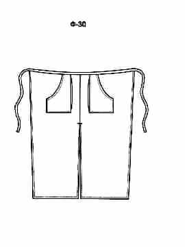 Фартук без нагрудника модель Ф-30