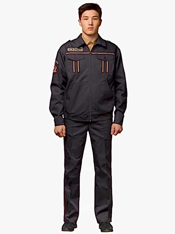 Костюм мужской охранника: куртка модель К-12-5, брюки модель БРМ-3, сорочка «Охрана»