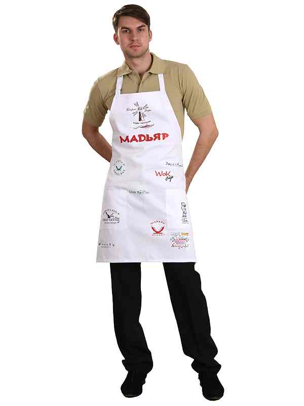 Костюм мужской официанта: рубашка-поло к/рукав, фартук Ф-11-5, брюки БРМ-3