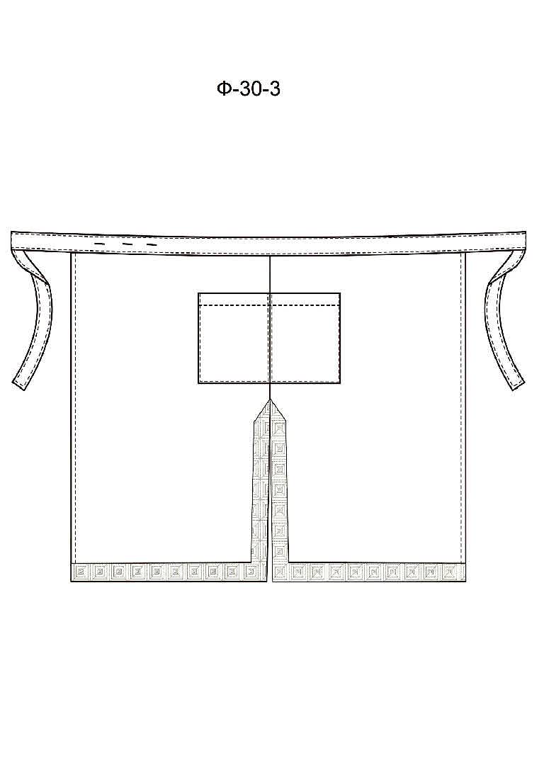 Фартук без нагрудника модель Ф-30-3