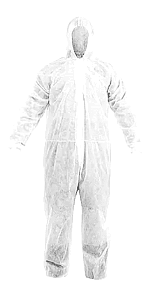Комбинезон защитный одноразовый с капюшоном, спанбонд
